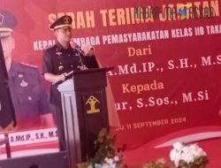 Sertijab Kalapas Takalar Dihadiri Kakanwil Kemenkumham Sulsel