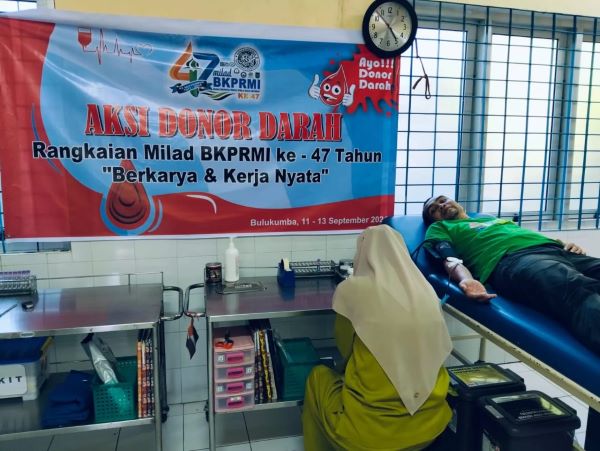Milad ke-47, BKPRMI Gelar Donor Darah Bekerjasama dengan RSUD Bulukumba