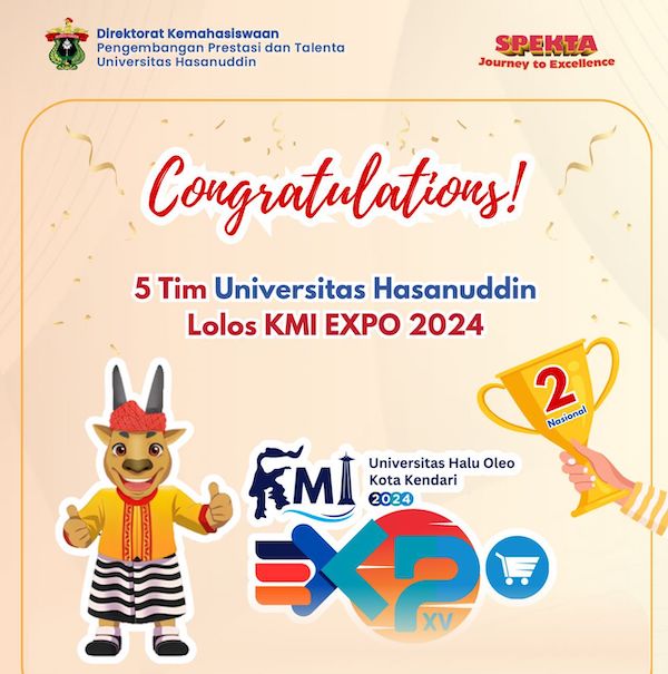 5 Tim Mahasiswa Unhas Lolos KMI Expo 2024