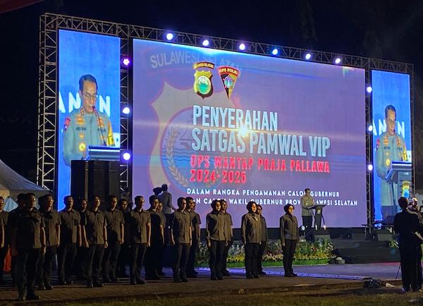 96 Personil Polda Sulsel Dikerahkan Kawal Paslon Gubernur