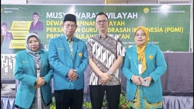 Mulyadi Iskandar Terpilih Nahkodai DPW Persatuan Guru Madrasah Indonesia Sulsel