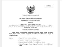 Jelang Pilkada, Pj Gubernur Sulbar Keluarkan Instruksi Netralitas ASN