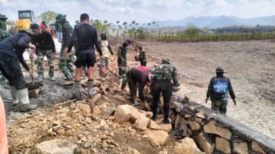 TMMD ke-122, Pembangunan Talud di Desa Tuju Capai 70 Persen