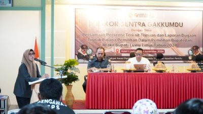 Gelar Rapat Koordinasi, Bawaslu Lutim Perkuat Sinergi Penanganan Pelanggaran Pilkada 2024