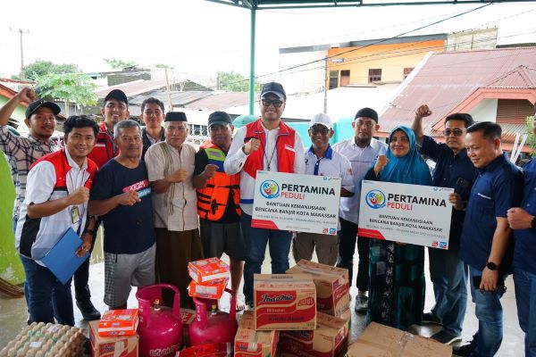 Aksi Cepat Tanggap Pertamina Sulawesi Bantu Korban Banjir di Makassar