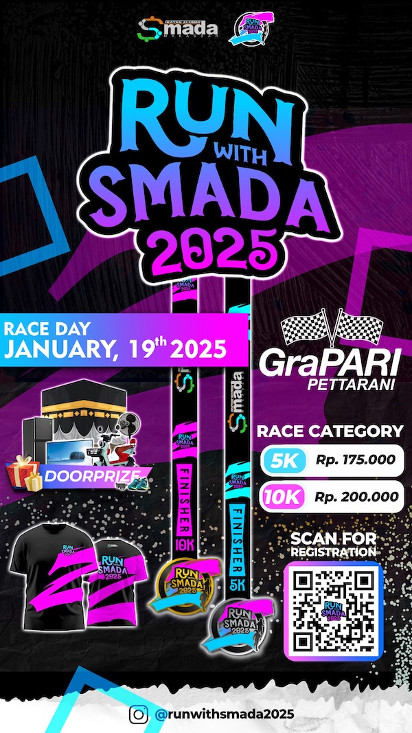 Run With SMADA 2025 Akan Digelar, Begeni Cara Daftarnya!