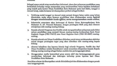 Dinas Pendidikan Makassar Gelar Layanan Hybrid Pasca Kebakaran Kantor