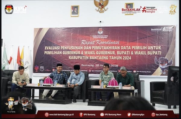 KPU Bantaeng Menggelar Rakor Evaluasi Penyusunan dan Pemutakhiran Data Pemilih