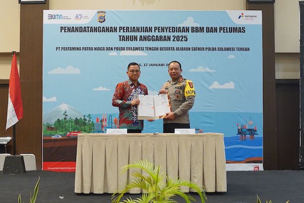 Pertamina-Polda Sulteng Tandatangani Perjanjian Penyediaan BBM dan Pelumas 2025