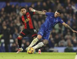 Chelsea Gagal Amankan Kemenangan dari Bournemouth, Gol Penalti Kluivert Jadi Titik Balik