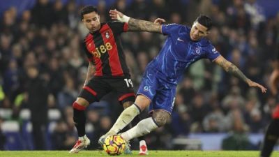 Chelsea Gagal Amankan Kemenangan dari Bournemouth, Gol Penalti Kluivert Jadi Titik Balik