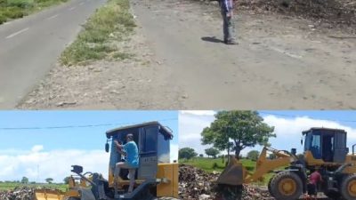 Atasi Sampah Menupuk, DLHK Jeneponto Kerahkan Alat Berat dan Truk Pengangkut