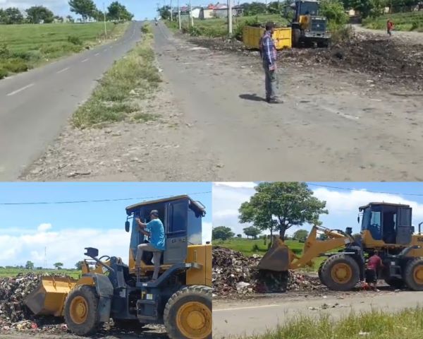 Atasi Sampah Menupuk, DLHK Jeneponto Kerahkan Alat Berat dan Truk Pengangkut