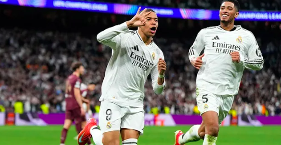 Mbappe Cetak Hattrick, Real Madrid Tumbangkan Manchester City 3-1