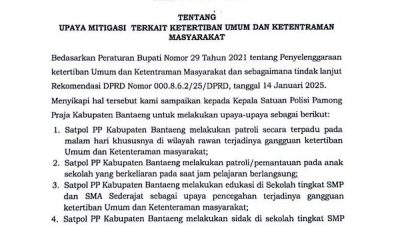 Jaga Ketertiban Umum, Sekda Bantaeng Perintahkan Kasatpol PP Lakukan Patroli Rutin