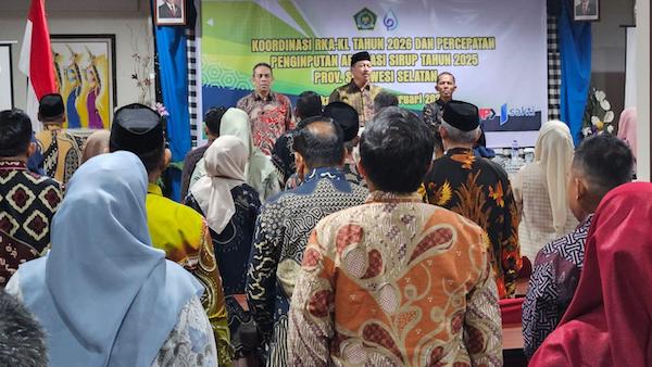 Buka Rakor RKA-KL 2025, Kakanwil Kemenag Sulsel Minta Satker Dulang Prestasi