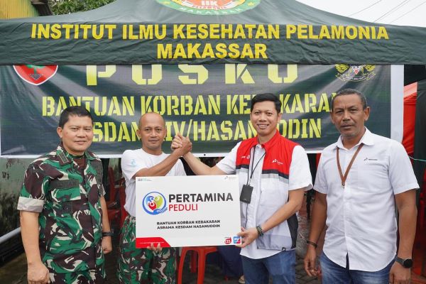 Pertamina Salurkan Bantuan bagi Korban Kebakaran Asrama Kesdam Hasanuddin