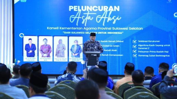 Sambut Harapan Menag, Kakanwil Luncurkan Program Asta Aksi Kemenag Sulsel