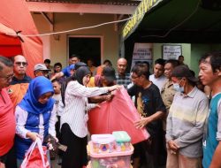 Usai Dilantik, Wawali Makassar Salurkan Bantuan Korban Kebakaran Asrama Kesdam