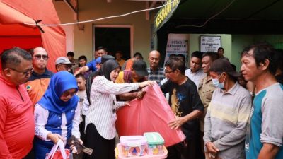 Usai Dilantik, Wawali Makassar Salurkan Bantuan Korban Kebakaran Asrama Kesdam