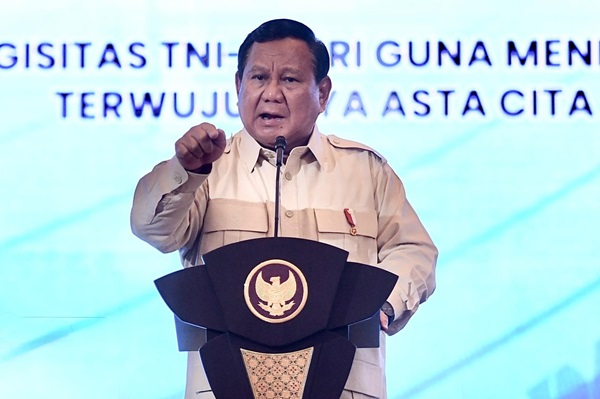 Prabowo Sebut Keberhasilan atau Kegagalan Negara Ditentukan oleh Peran TNI dan Polri