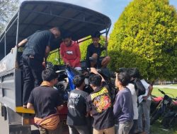 Polres Jeneponto Bubarkan Balap Liar di Mangepong, 33 Motor Diamankan