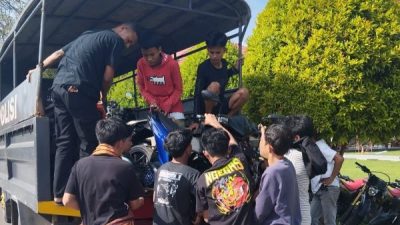 Polres Jeneponto Bubarkan Balap Liar di Mangepong, 33 Motor Diamankan