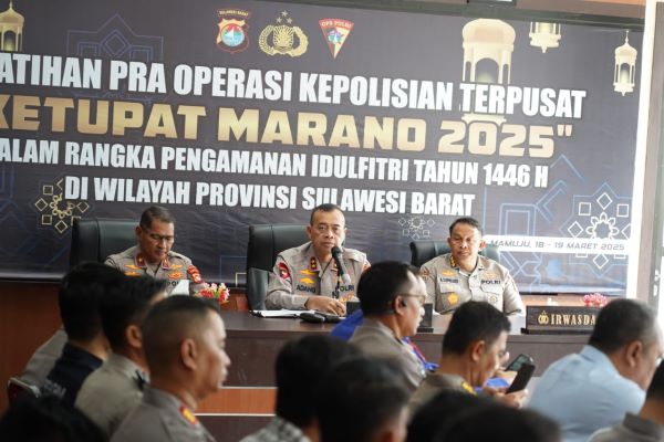 Amankan Lebaran, Kapolda Sulbar Resmi Buka Latihan Pra Operasi Ketupat Marano