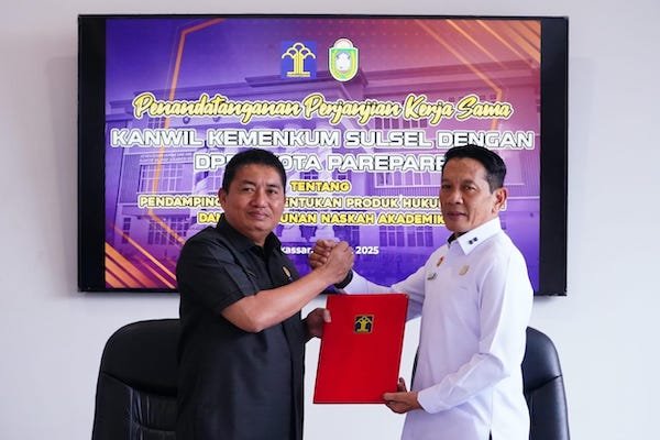 Kanwil Kemenkum Sulsel-DPRD Parepare Jalin Kerja Sama Pendampingan Hukum