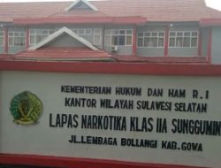 Lapas Narkotika Sungguminasa Perketat Pengawasan Pasca Kaburnya Napi di Aceh