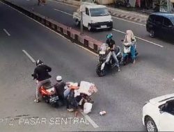 Terekam CCTV, Kecelakaan di Depan Pasar Sentral Takalar