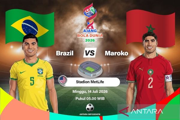 Susunan Pemain Brasil vs Maroko di Piala Dunia, Neymar Absen