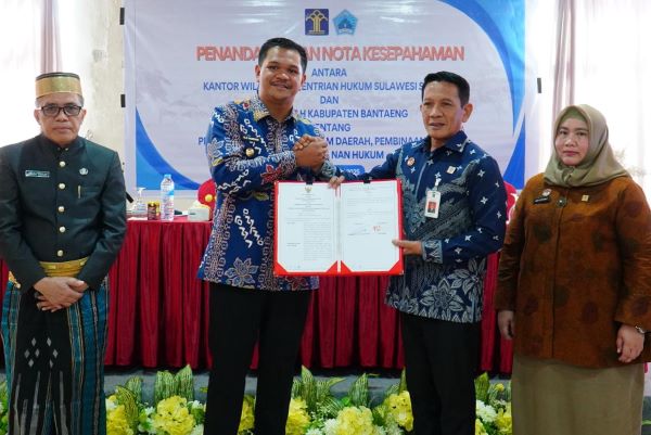 Kanwil Kemenkum Sulsel dan Pemkab Bantaeng Perkuat Kerja Sama Bidang Hukum