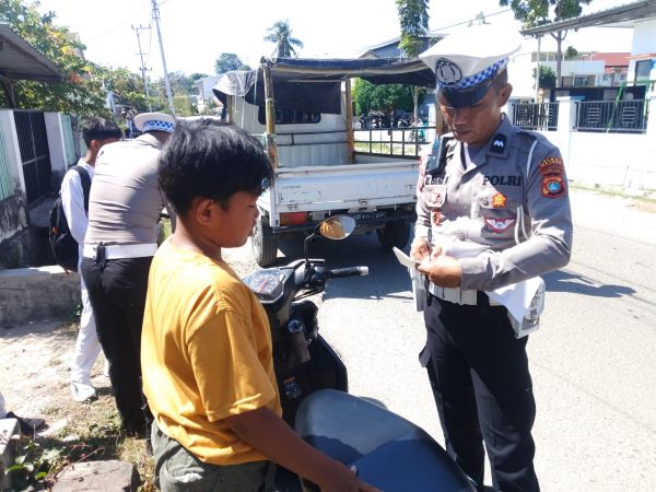 Tekan Pelanggaran Lalu Lintas, Satlantas Polres Majene Gelar Patroli Hunting System