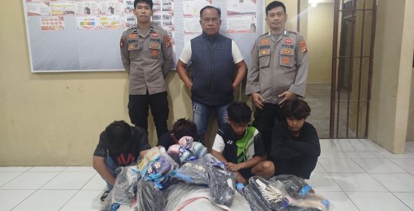 Curi Sandal Dua Karung, 4 Terduga Pelaku Diciduk Polsek Kalukku
