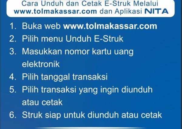 Dukung Digitalisasi, Jalan Tol Makassar Terapkan Struk Digital Mulai 17 Agustus 2025
