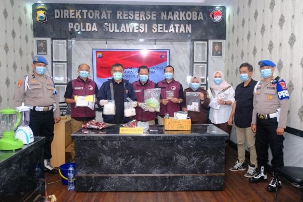 Polda Sulsel Musnahkan Barang Bukti Narkoba Senilai Rp4,9 Miliar