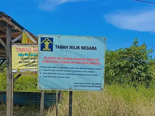 Cegah Penyerobotan, Kanwil Kemenkum Sulsel Tandai Aset Negara