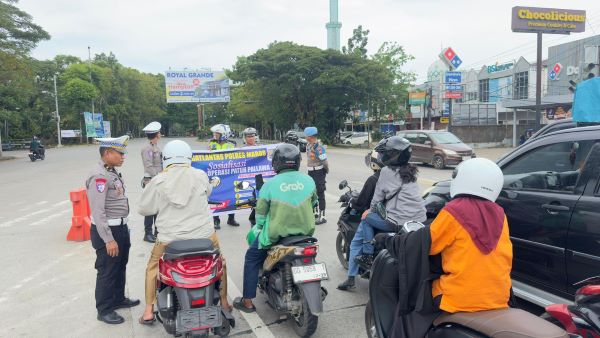Sat Lantas Polres Maros Sosialisasi Pelanggaran Operasi Patuh Pallawa