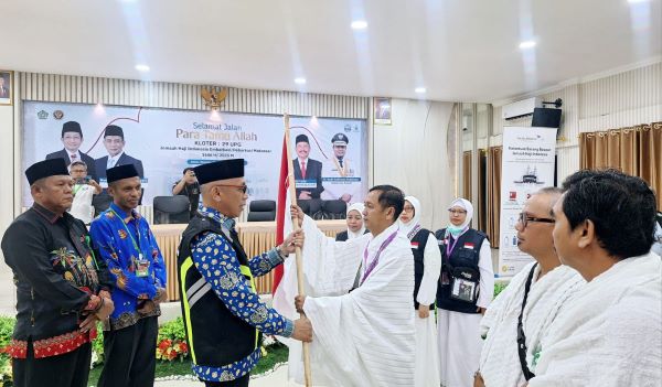 Pendeta Hadiri Pelepasan JCH Papua Kloter 29 Embarkasi Makassar