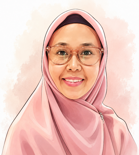 edit foto ini menjadi karikatur jangan ubah wajahnya, untuk penulis opini di media