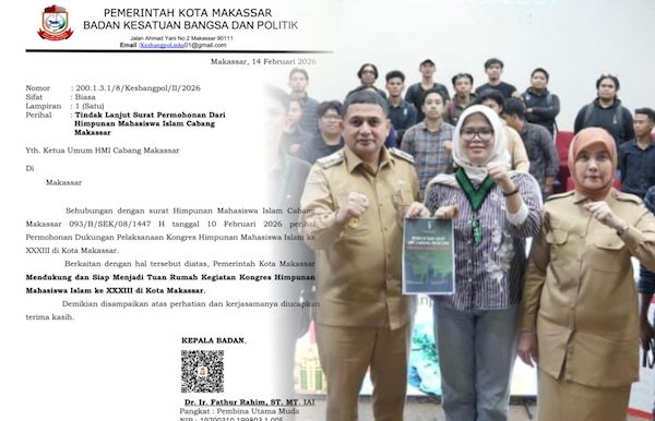 Pemkot Makassar Dukung HMI Cabang Makassar Jadi Tuan Rumah Kongres PB HMI XXXIII