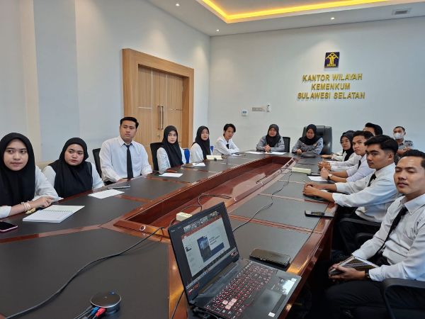 Siapkan SDM Berkualitas, Kemenkum Sulsel Ikuti Pembekalan Program Magang Lulusan Perguruan Tinggi