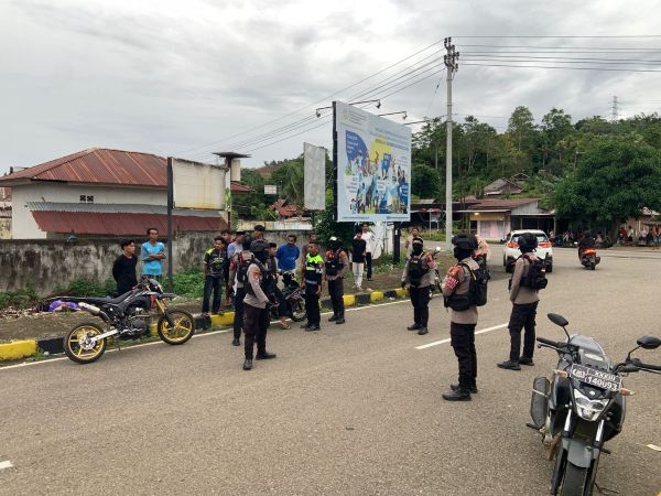 Polda Sulbar Bubarkan Balap Liar di Jalur Bandara Mamuju, Sita Motor Knalpot Brong