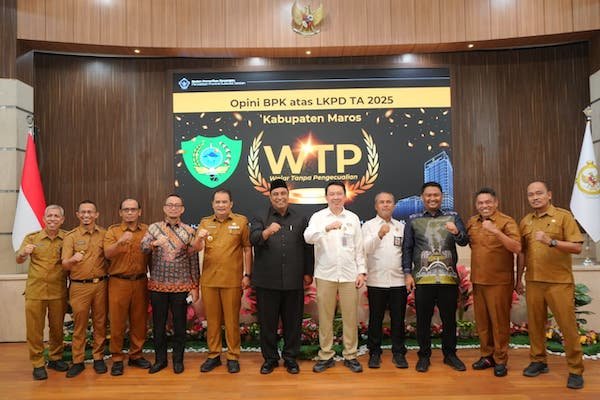 LKPD 2025 Maros Raih Predikat Opini WTP BPK RI