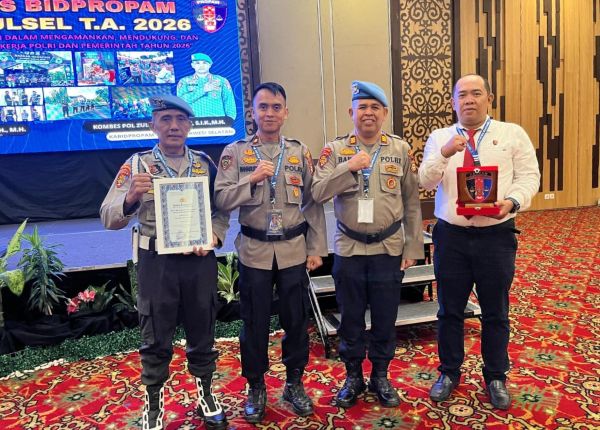 Polres Jeneponto Raih Predikat Terbaik 1 di Rakernis Bidpropam Polda Sulsel