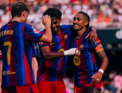 Lamine Yamal Cetak Brace, Barcelona Hancurkan Valencia 5-0 di Mestalla