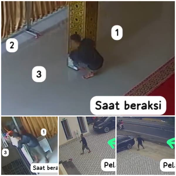 Seorang Pria di Jeneponto Terekam CCTV Bobol Kotak Amal Masjid An Nur Balangloe