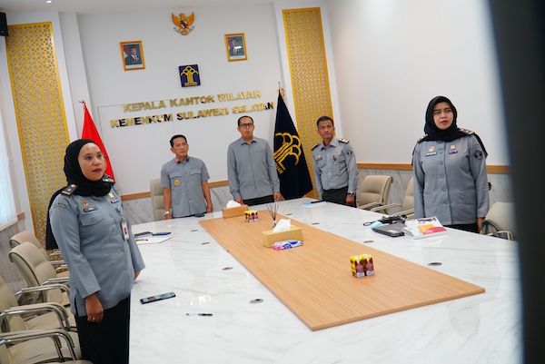 Kanwil Kemenkum Sulsel Ikuti Rakor Optimalisasi Layanan Pendaftaran Jaminan Fidusia