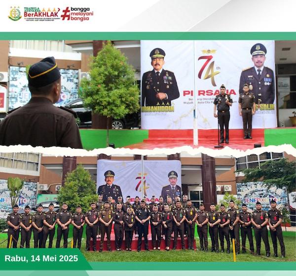 Peringati HUT PERSAJA ke-74, Kejari Jeneponto Gelar Upacara Serentak